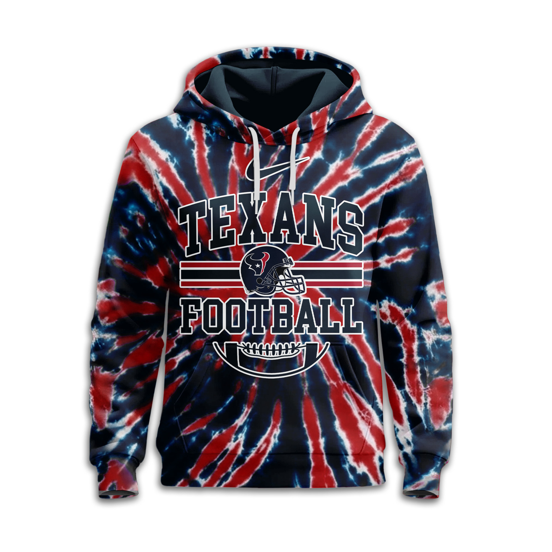 Houston Texans | Premium NFL Tie Dye 3D Hoodie TD