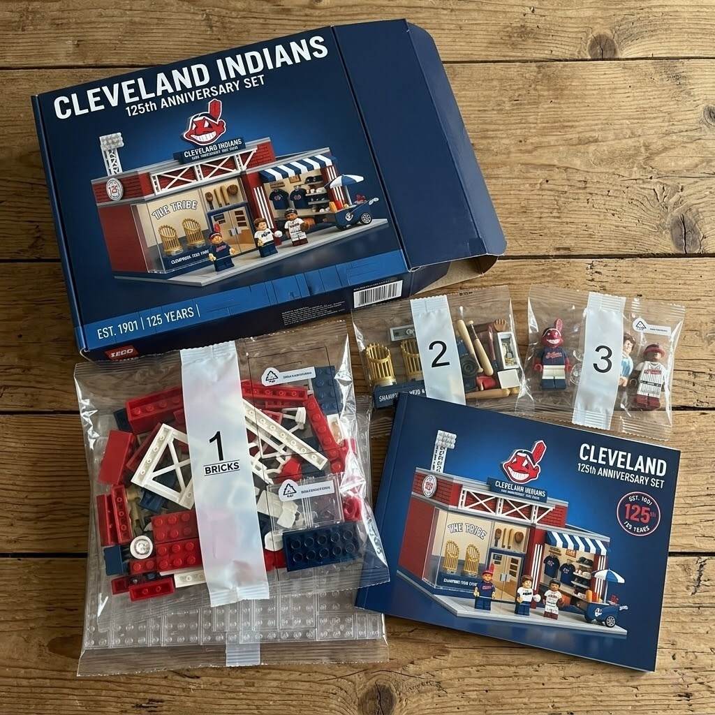 Cleveland Indians 125th Anniversary Collection Building Blocks Set