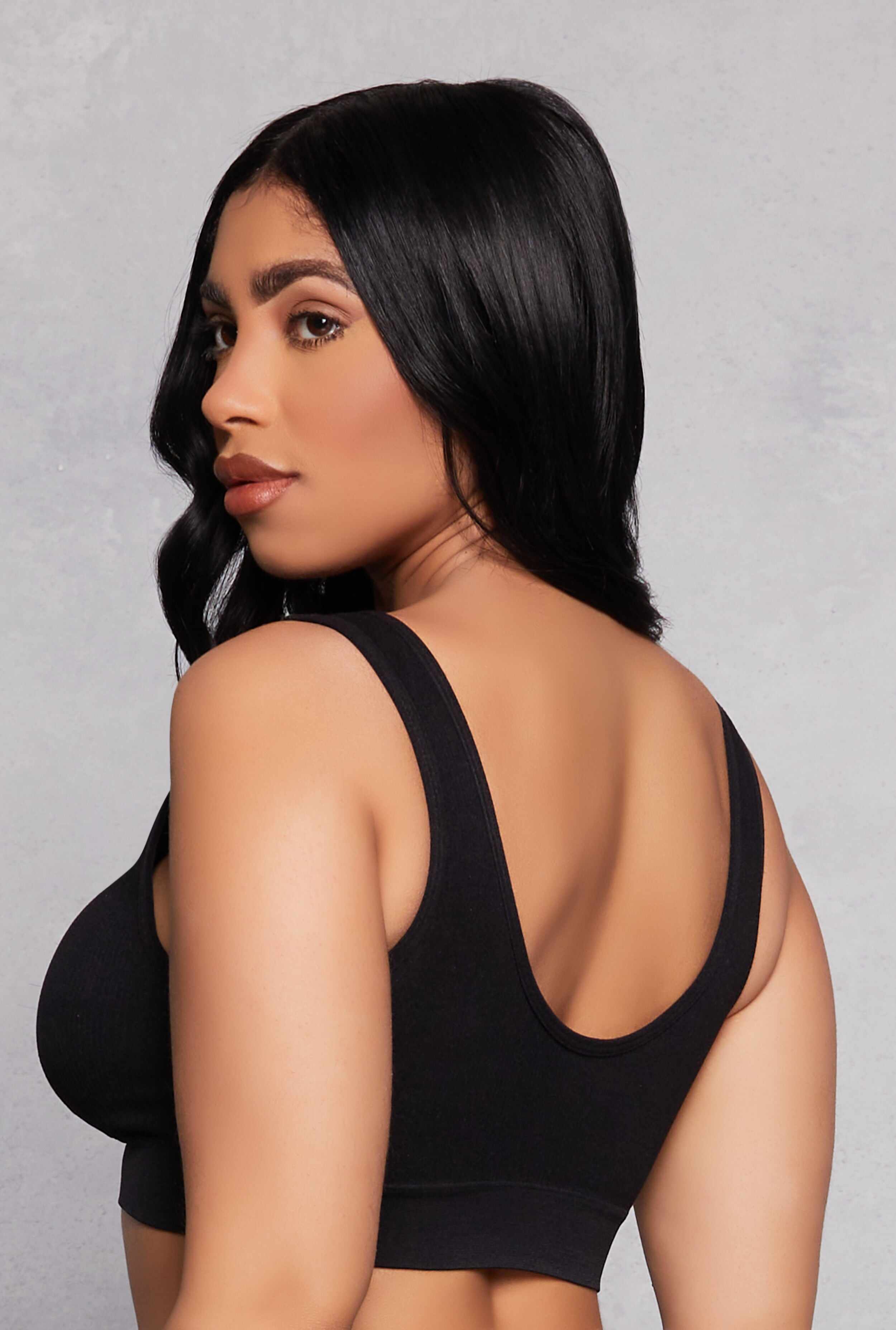 Ribbed Knit Sports Bra
