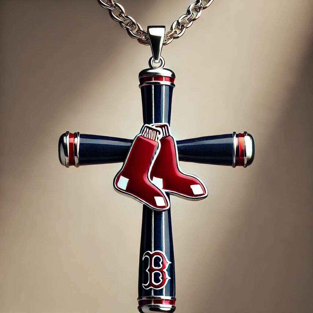 Baseball Team Bat Cross Pendant