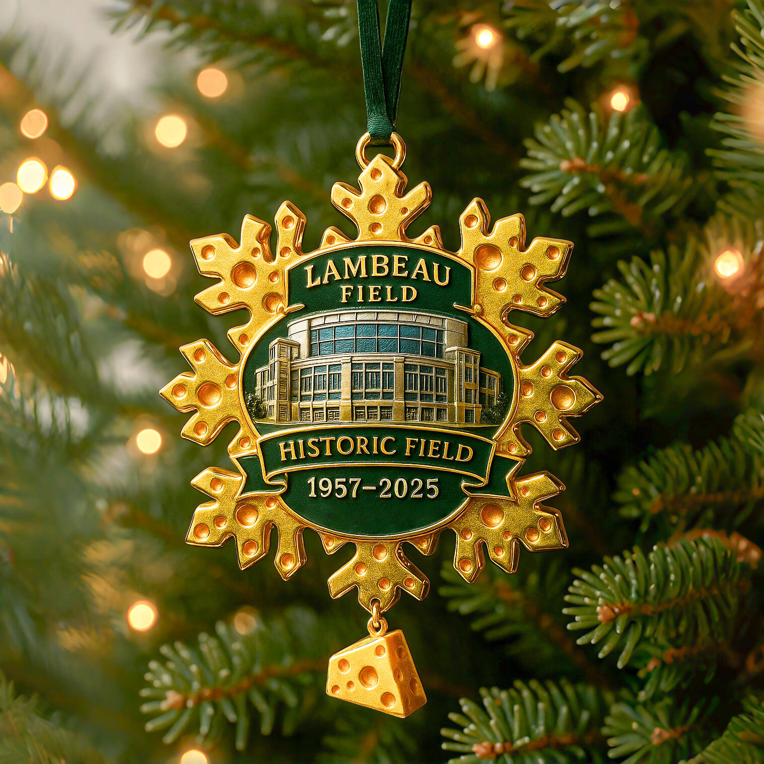 Packers Lambeau Field Heritage Bell Ornament