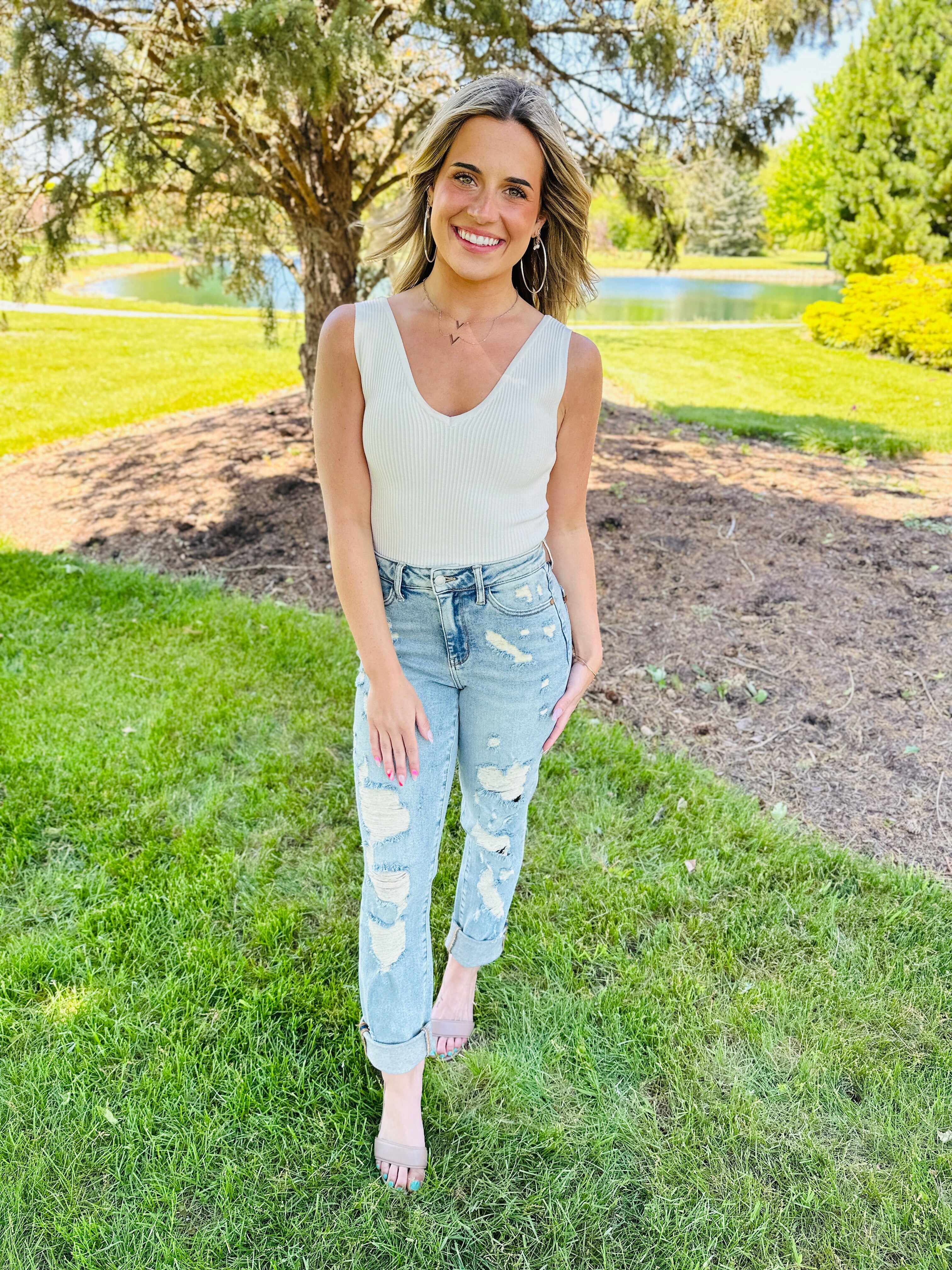 REG/CURVY Cuff It Boyfriend Jeans