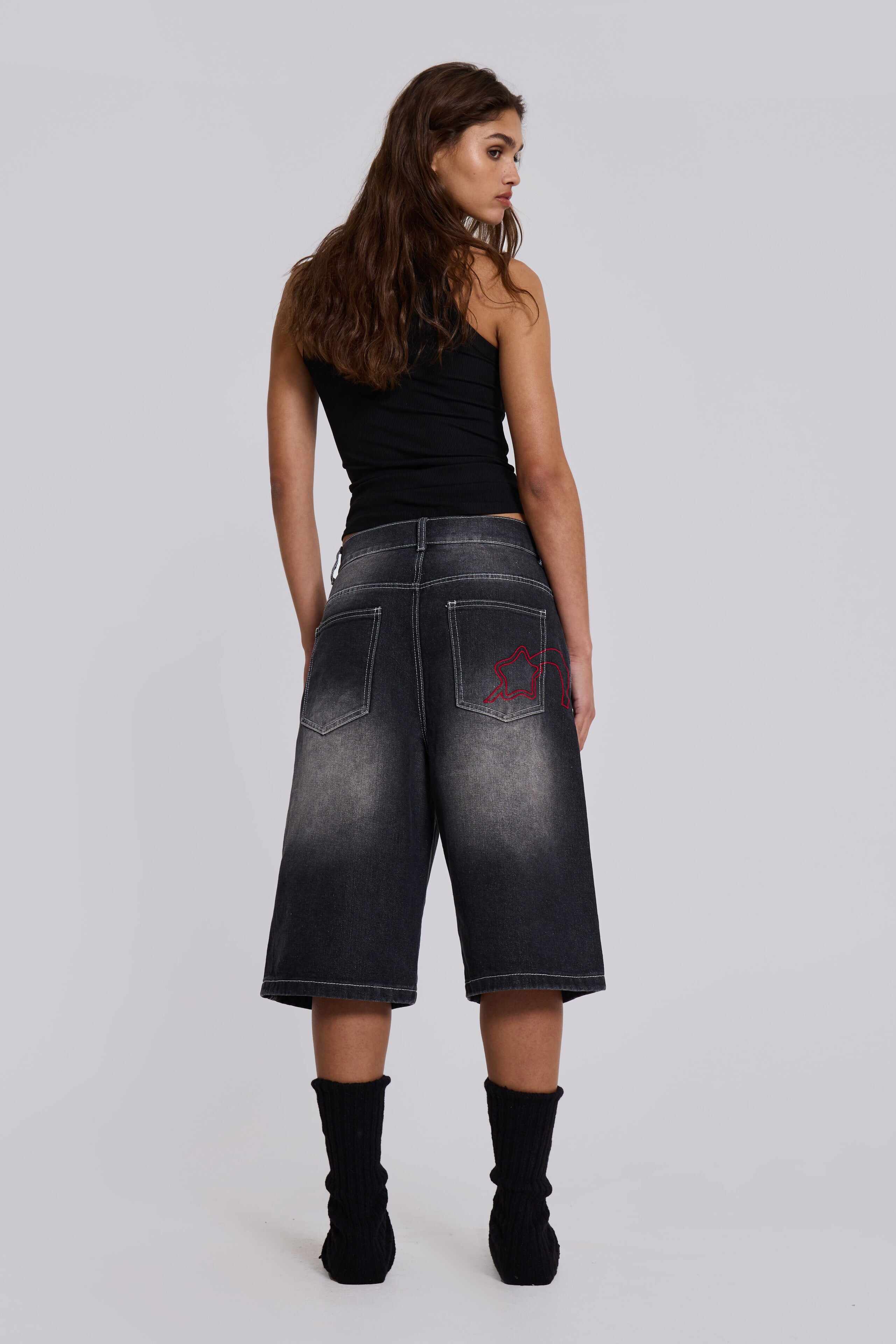 Washed Black Jumbo Jorts