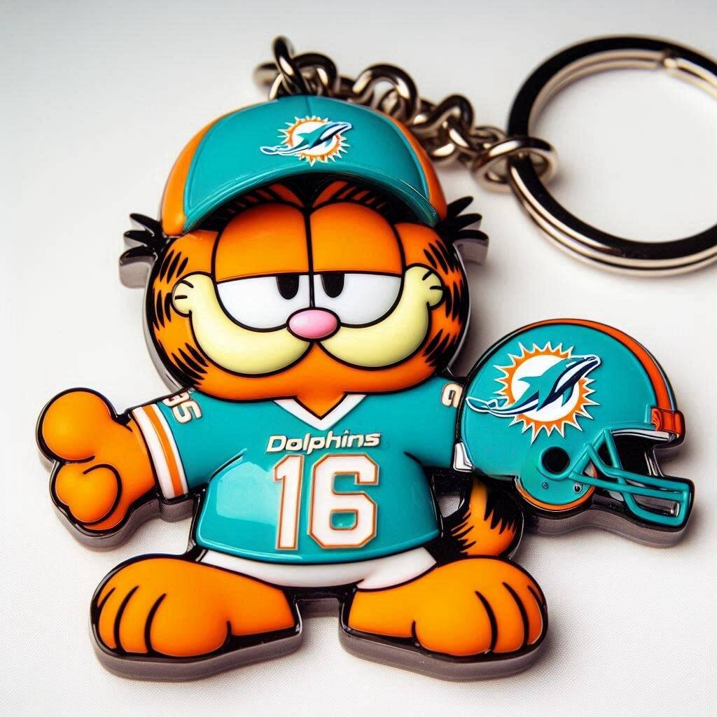 NHL Team Spirit Garfield Keychain