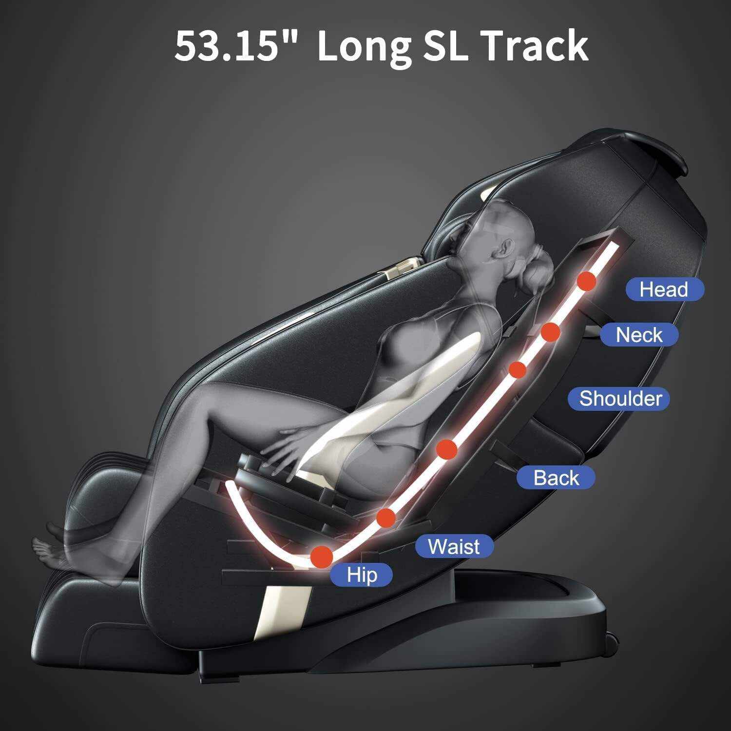 OWAYS Massage Chair,Zero Gravity SL Track Massage Chairs, Full Body Shiatsu Massage Chair Recliner with Space Saving, Auto Body Detection, Thai Stretching, Bluetooth Speaker, Heat, Foot Roller