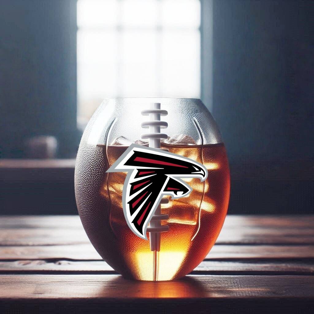 NFL Team Football Glass
