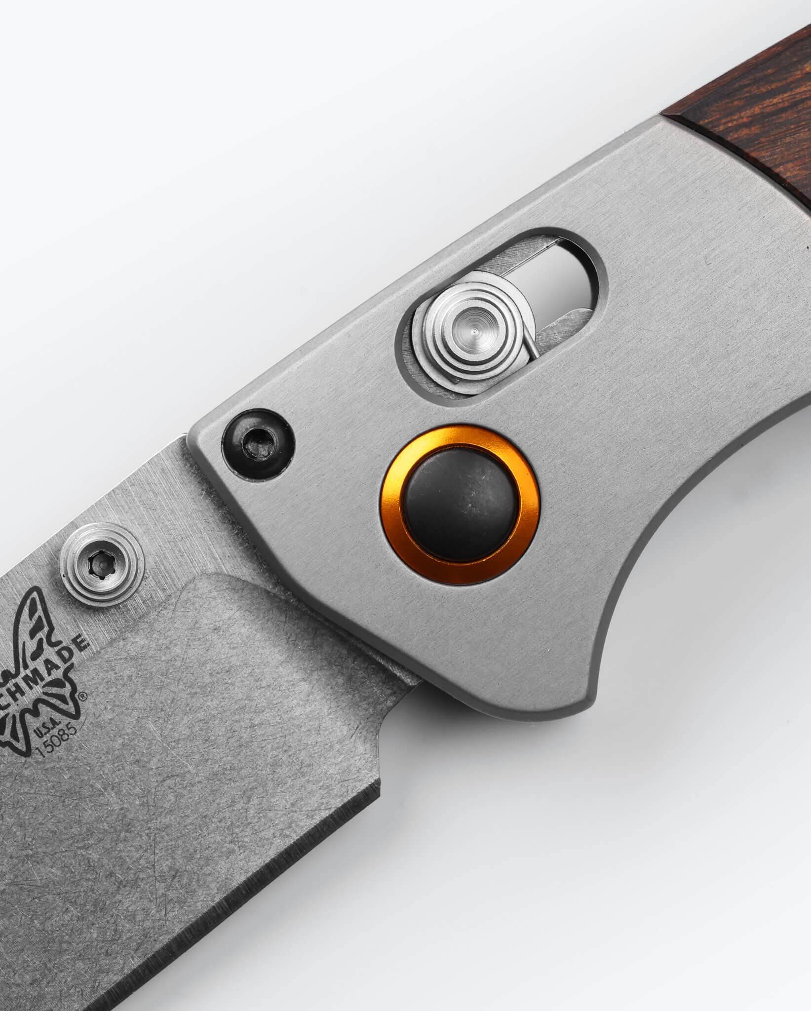 Mini Crooked River | Gray Aluminum & Wood | Clip-point