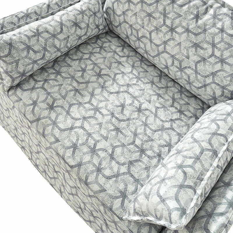 Miles Slipcovered Armchair with Large Ottoman