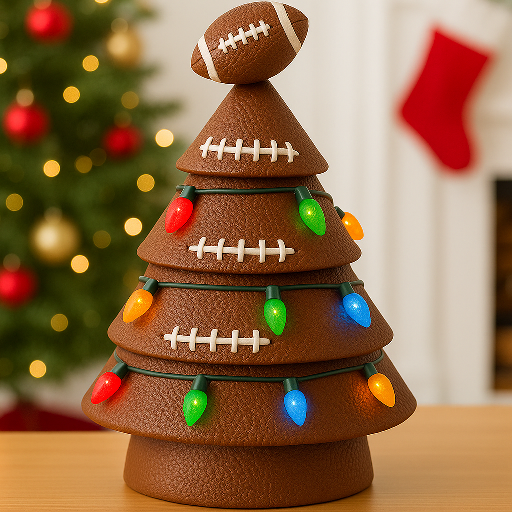 Football-Themed Christmas Tree Decor