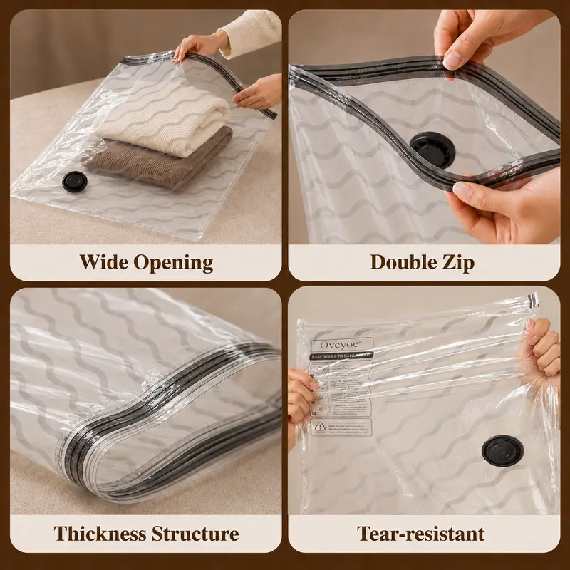 🔥Hot Sale 69% OFF✨[2026 Upgraded] X7 Cordless Travel Vacuum Bag SetVacuum Bags for Travel withRechargeable air Pump