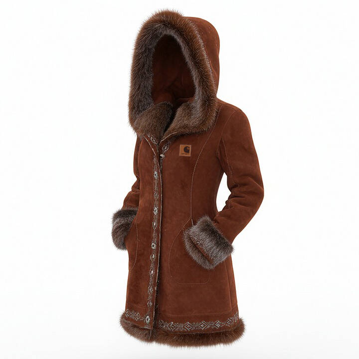 Winter Wonderland Hooded Coat with Fur Trim