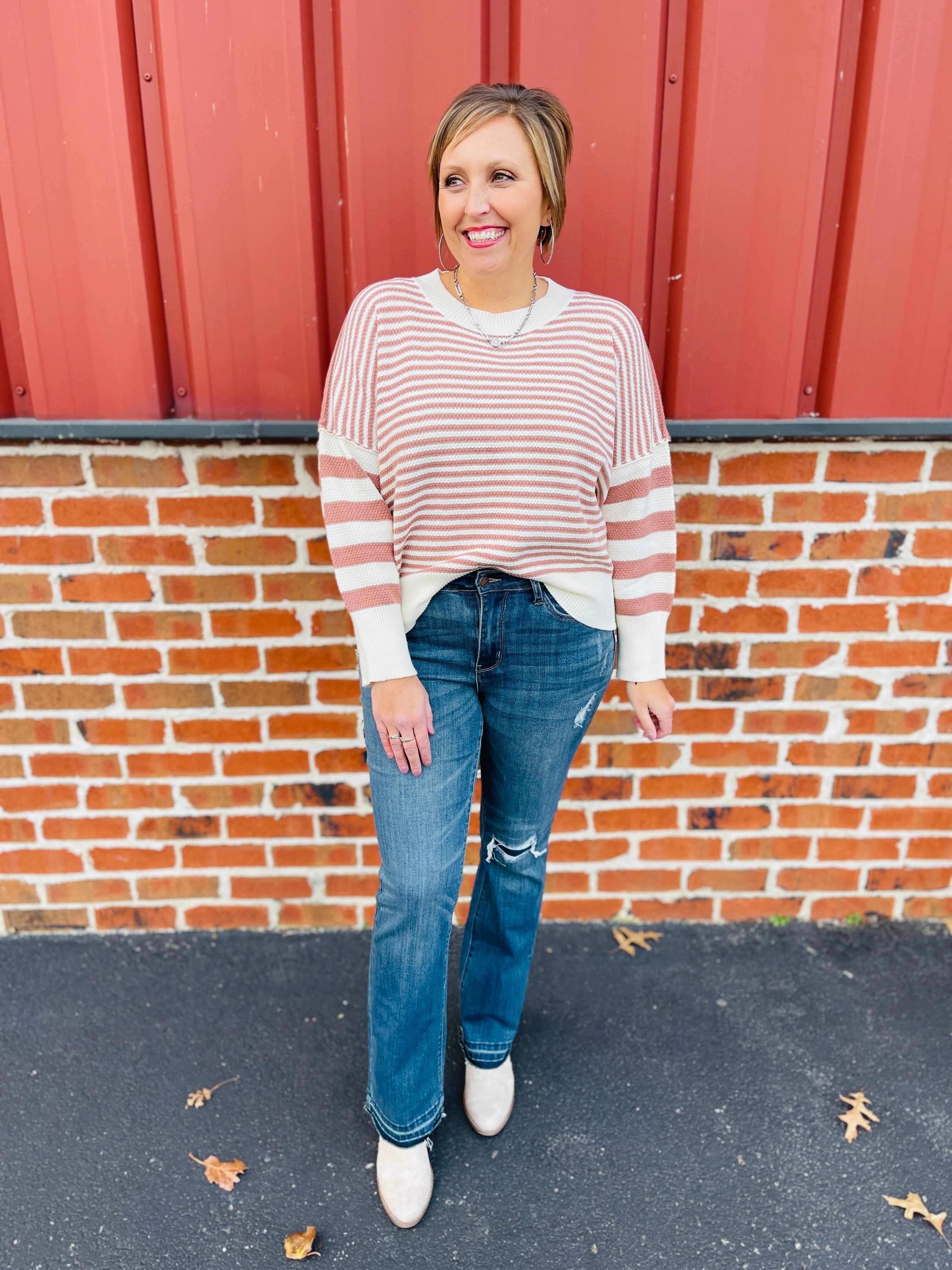 PLUS/REG Perfectly Patched Bootcut Jeans
