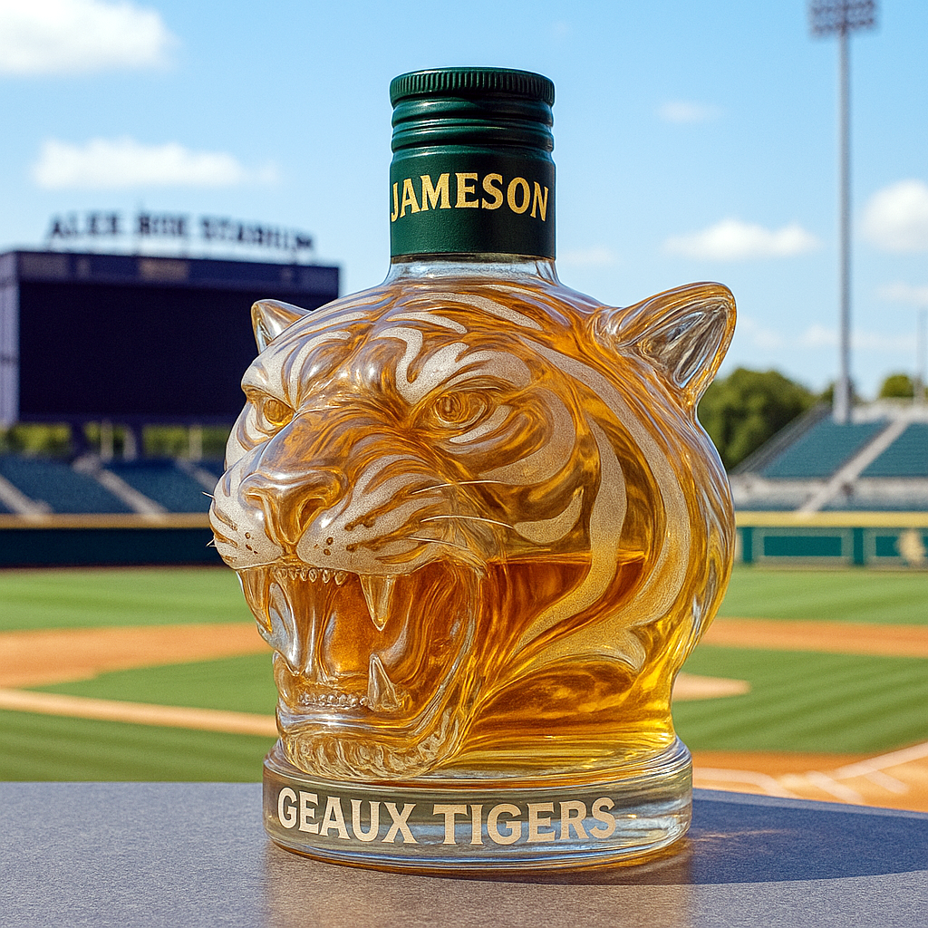 LSU Tiger Whiskey Bottle