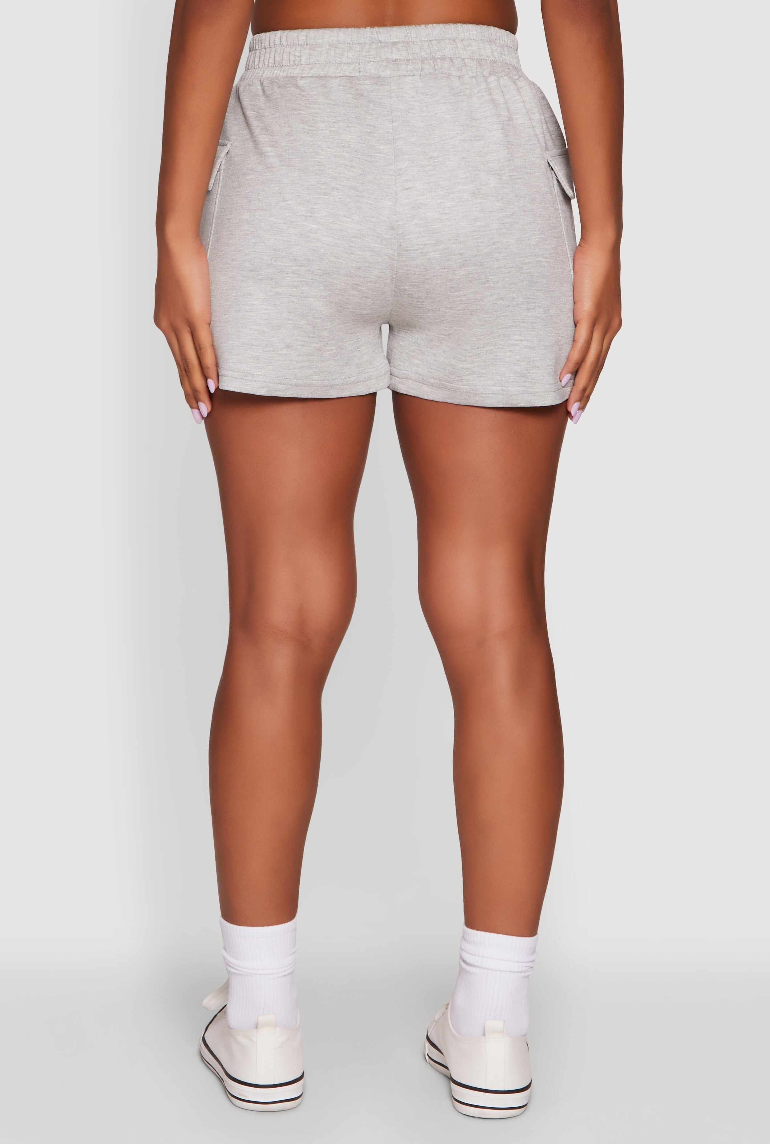 Trendy Soft Knit Pull On Cargo Shorts