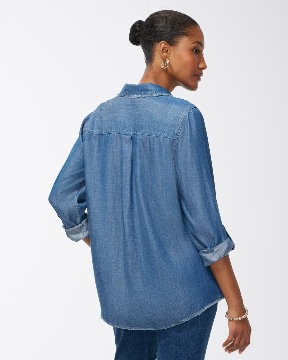 Touch Of Cool Fringe Denim Shirt