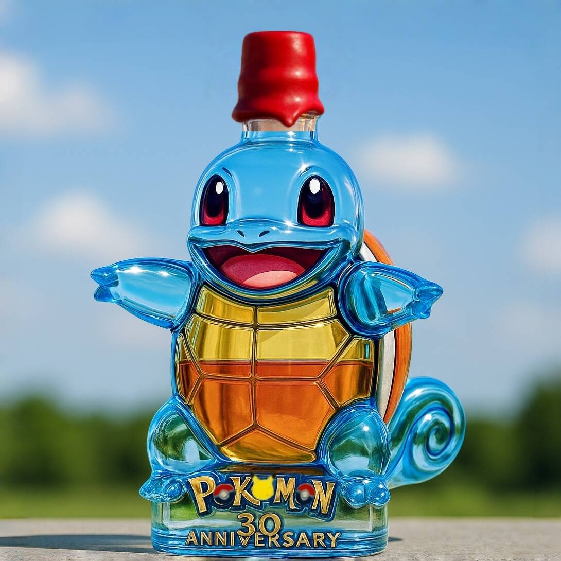 30th Anniversary Squirtle Whiskey Bottle