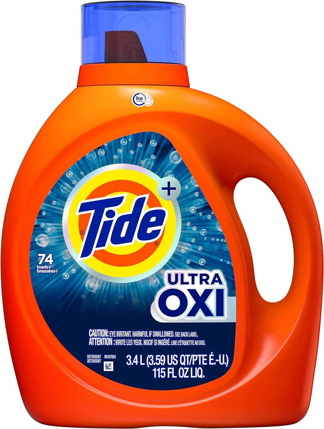 Tide Ultra Oxi Laundry Detergent Liquid Soap, High Efficiency (HE), 59 Loads, Blue, 84fl oz (Pack of 1)