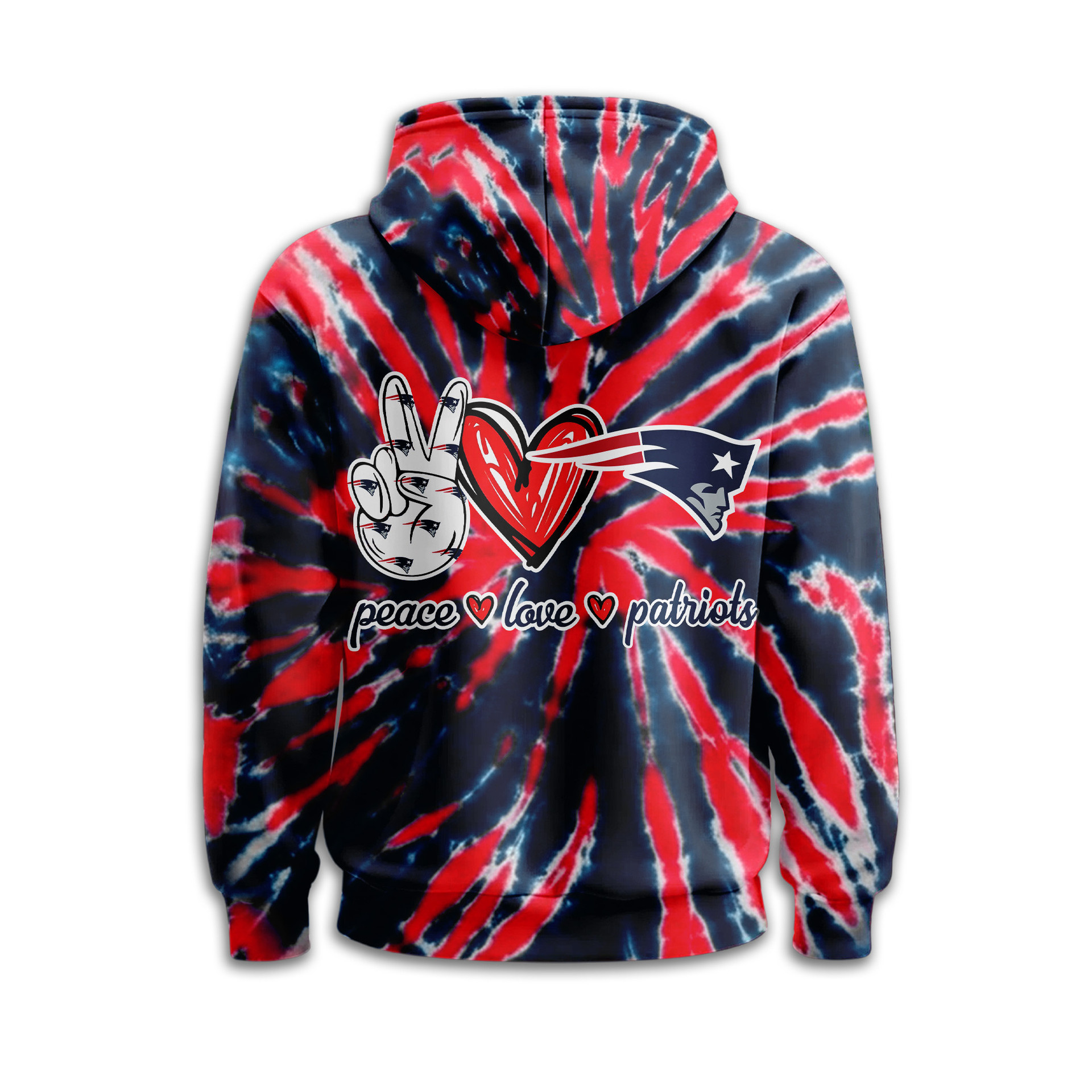 New England Patriots | Premium NFL Tie Dye 3D Hoodie TD