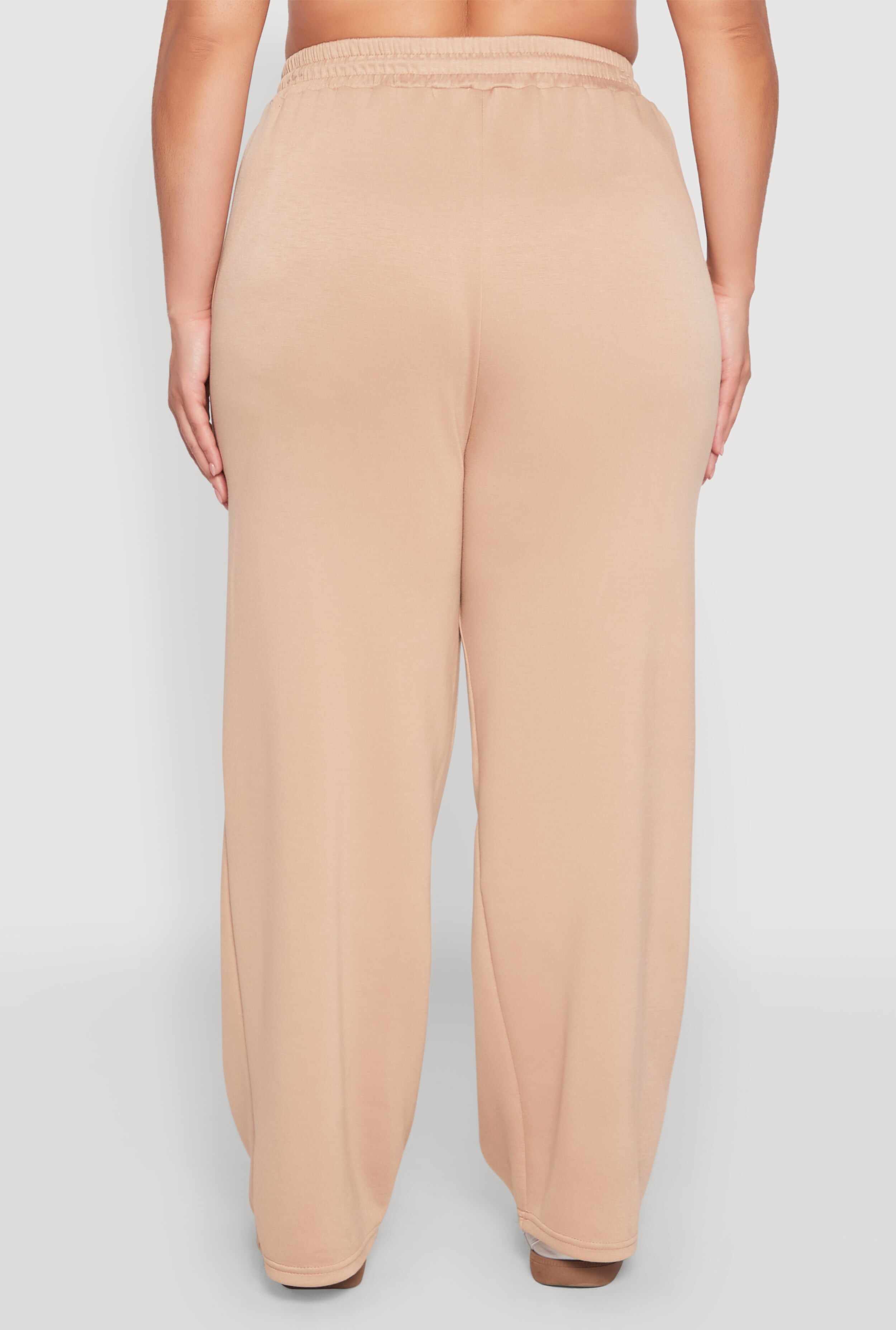 Plus Size Contrast Trim High Waisted Sweatpants