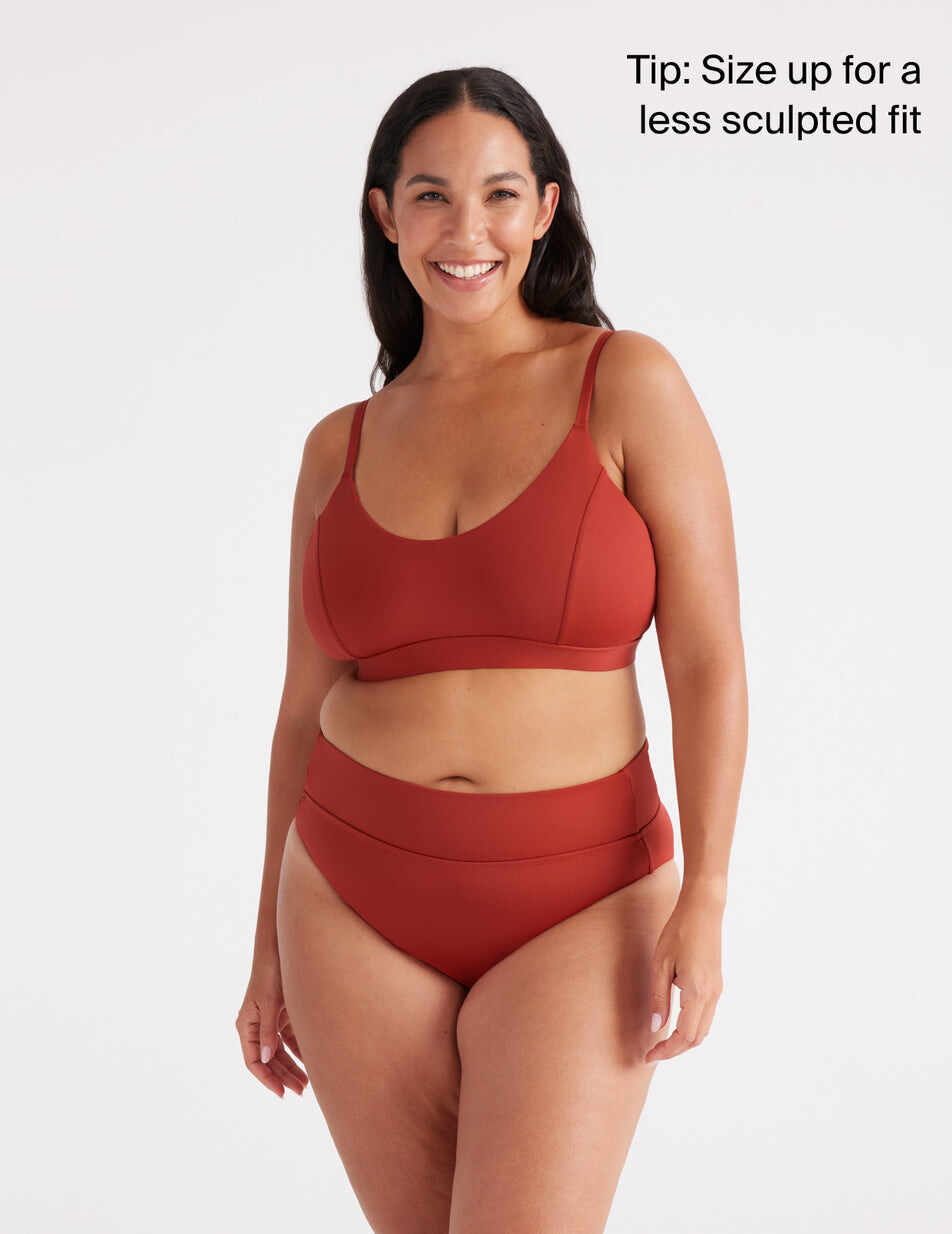 Sculpt High Rise High Cut Swim Bottom