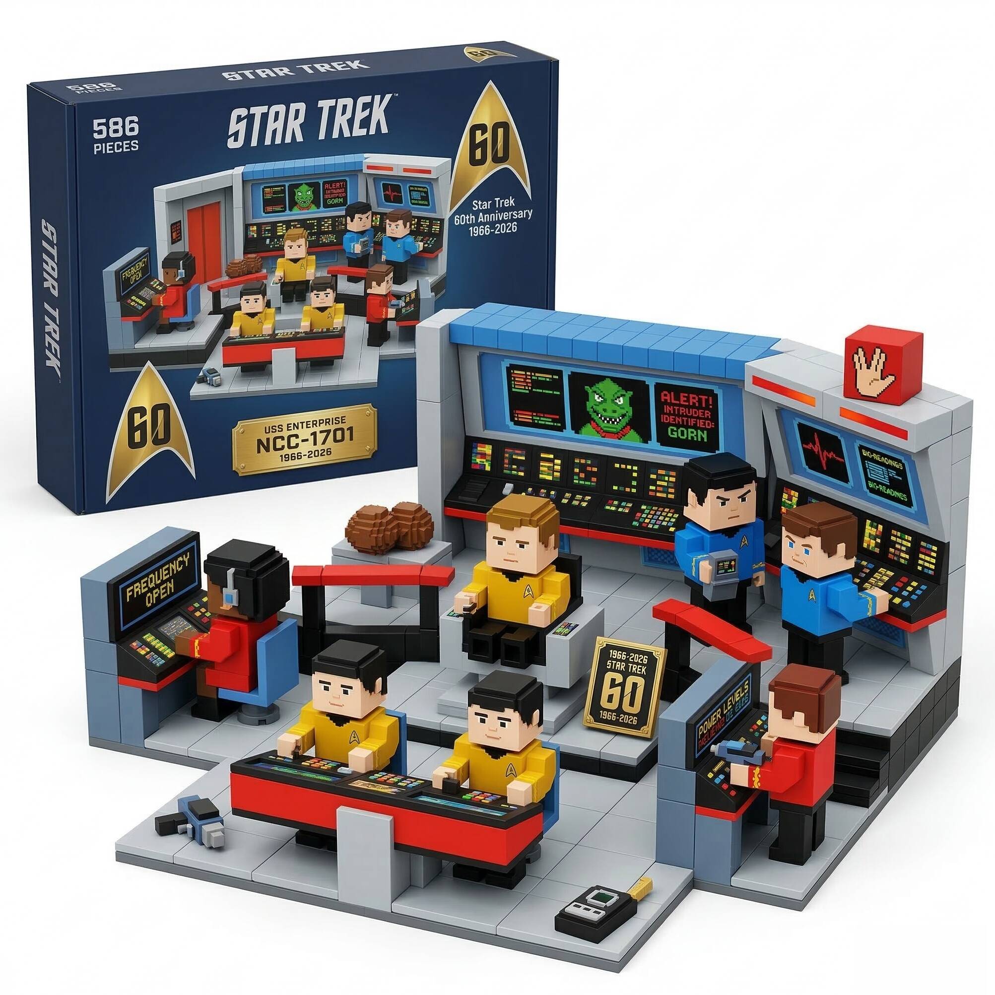 STAR TREK 60th Anniversary Magnetic Building Blocks