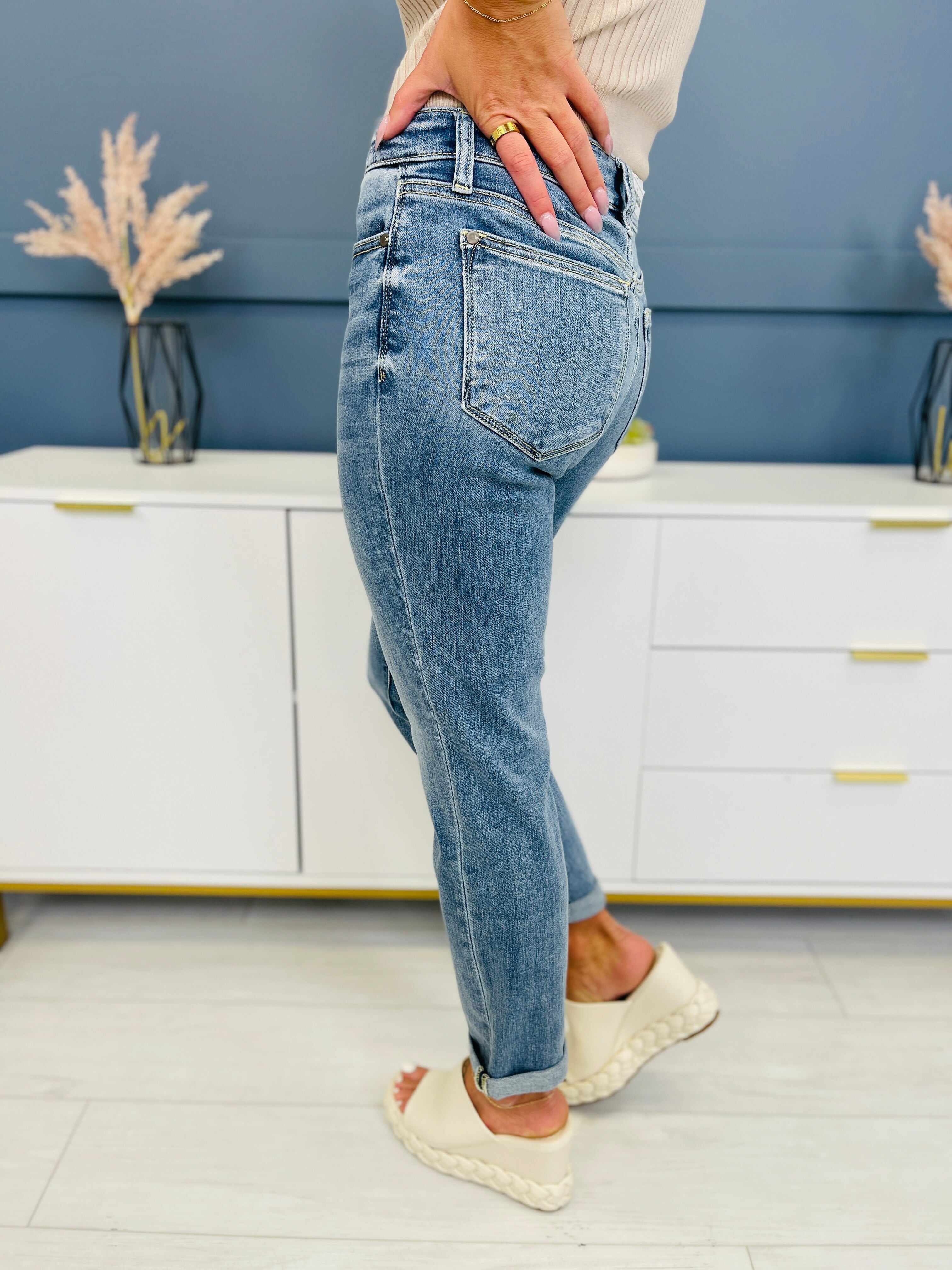 RESTOCK!  Reg/Curvy The Bleach Boys Nondistressed Boyfriend Jeans--Multiple Washes!