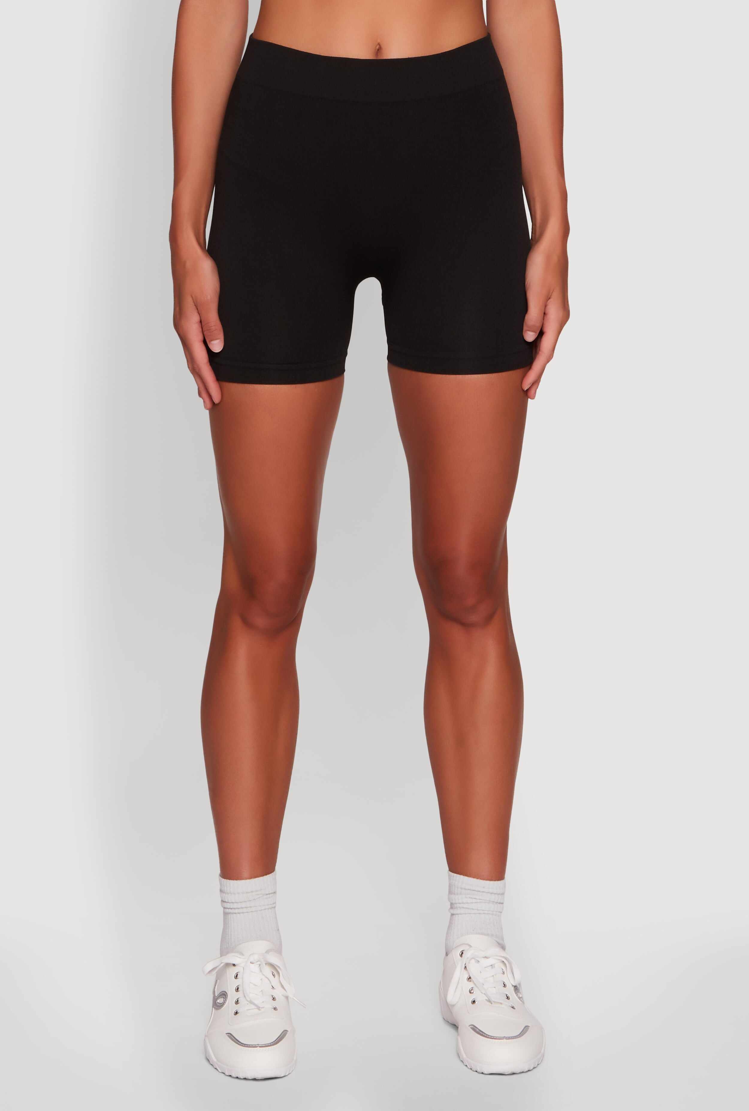 High Waisted Seamless Biker Shorts