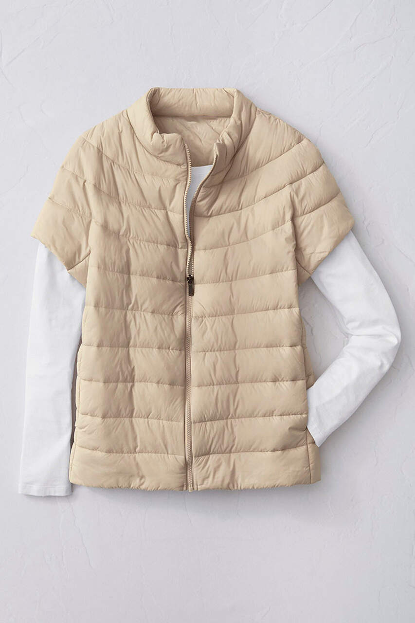 Cap-Sleeve Puffer Vest