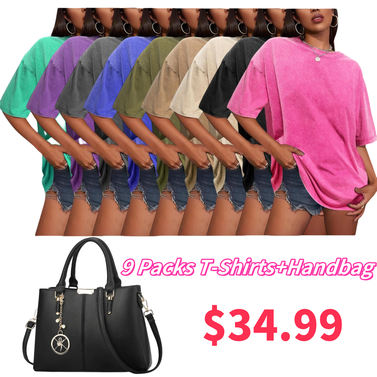 Women's Vintage Baggy Wash Cotton Tees
