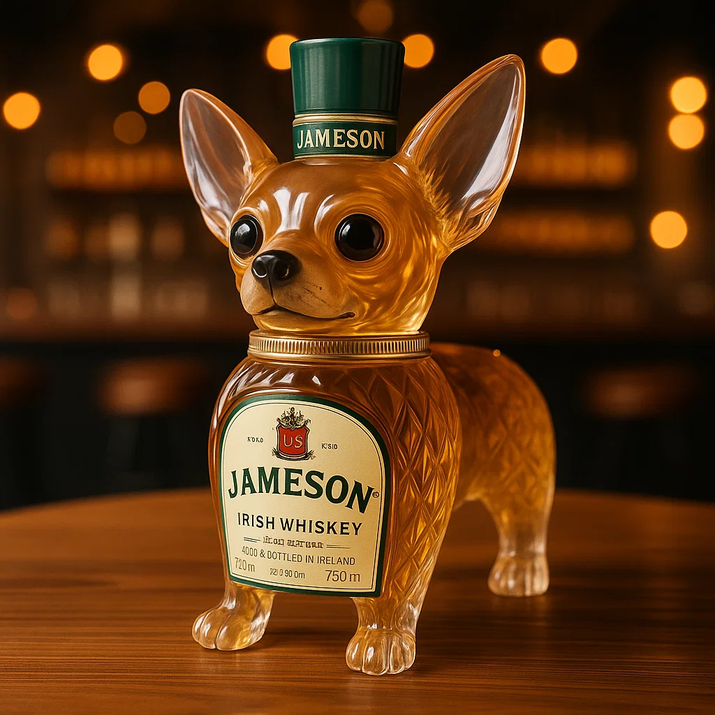 Chihuahua Whiskey Bottle