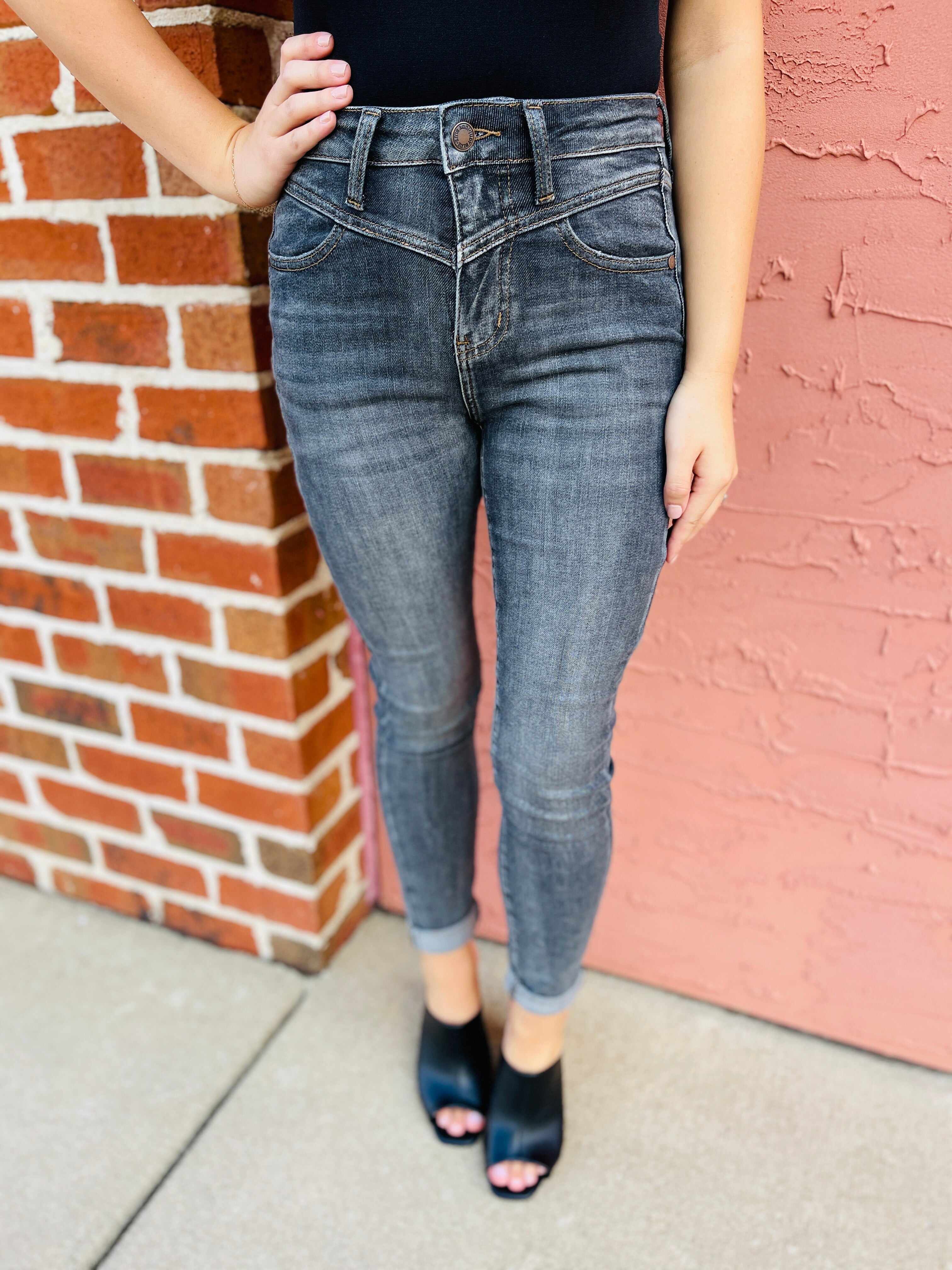 RESTOCK! Plus/Reg Shades of Grey Skinny Jeans