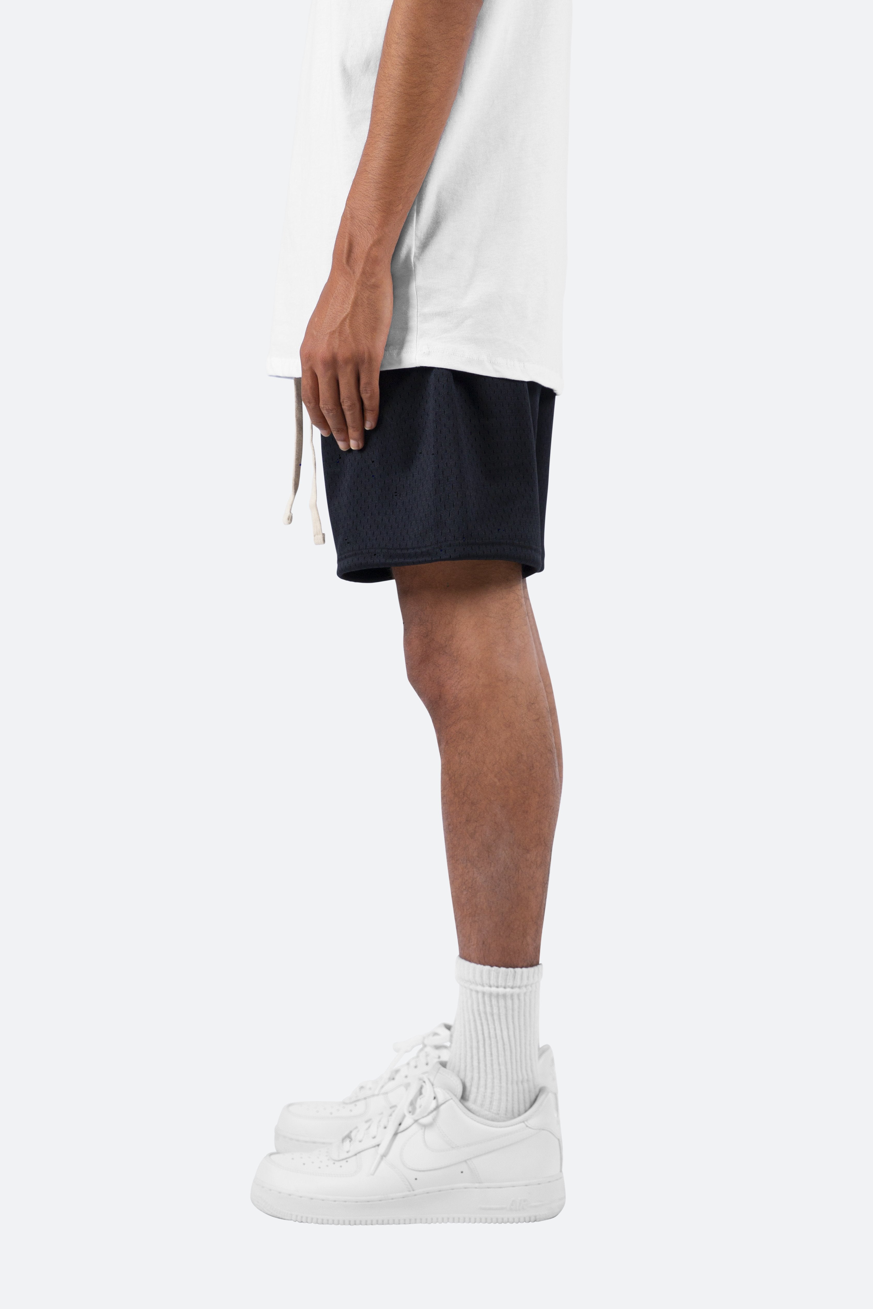 Athletic Mesh Shorts - Black