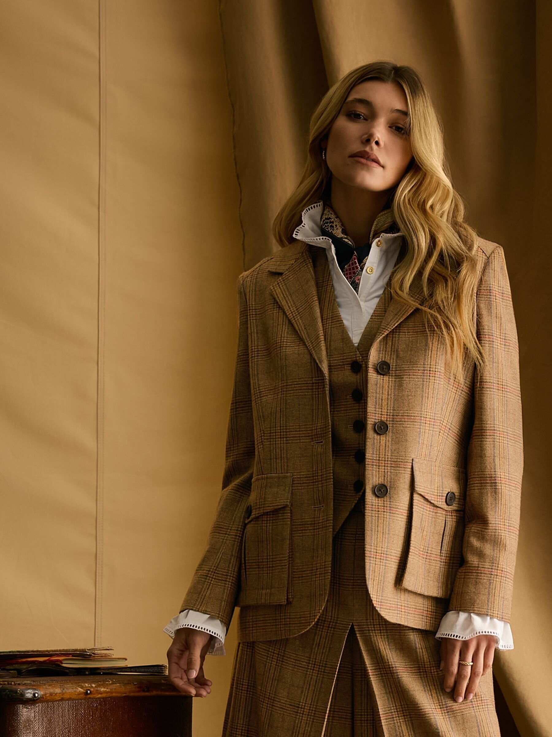 Foxley Brown Check Tweed Suit Blazer