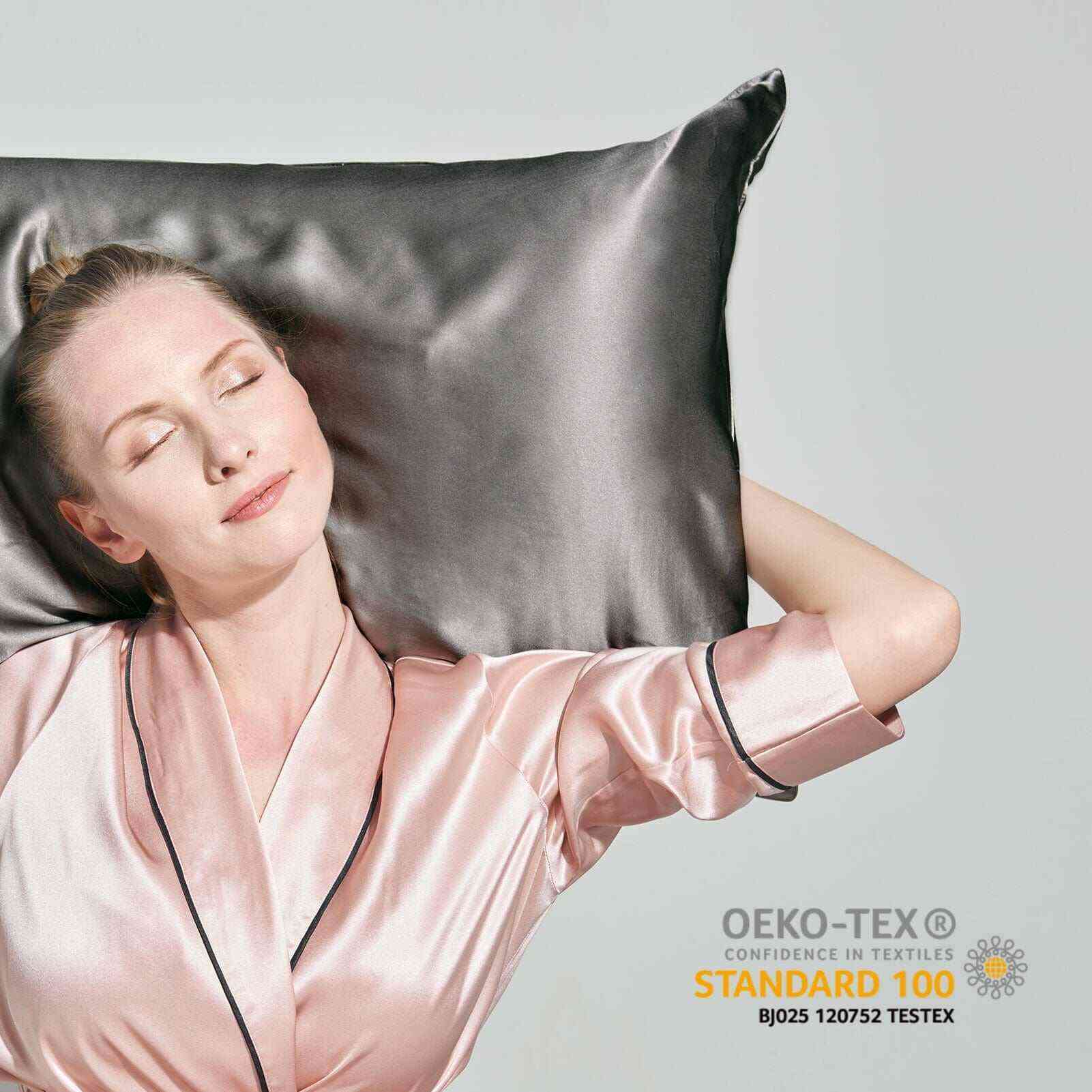 22 Momme Zipper Silk Pillowcase*2 (A pair of pillowcases)