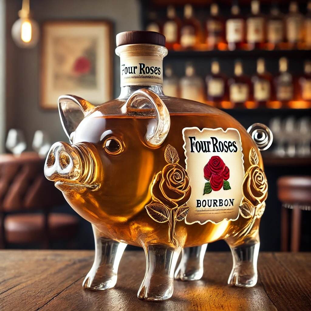 Pig Whiskey Bottle