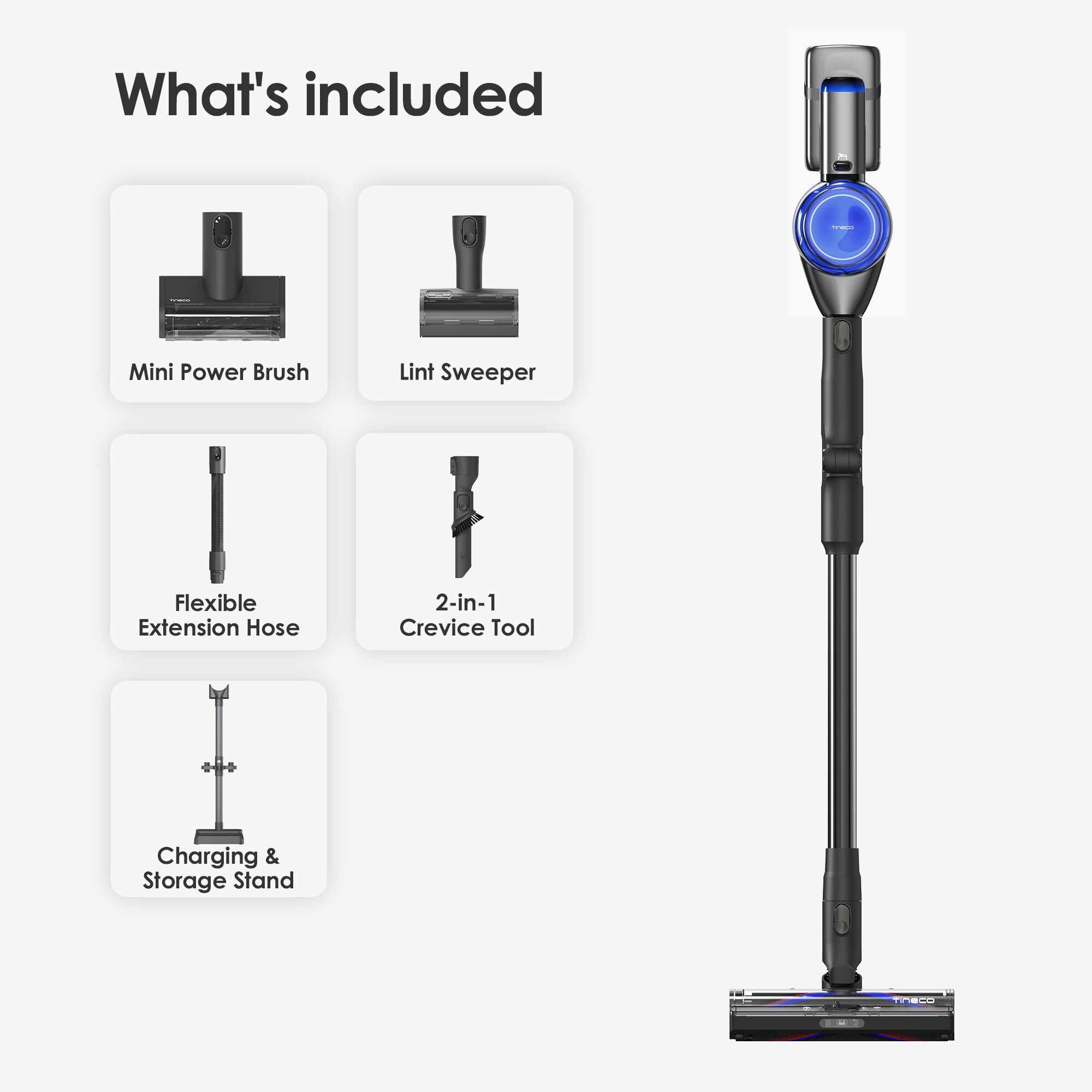 Tineco PURE ONE S70 Cordless Smart Vacuum Blue Gray