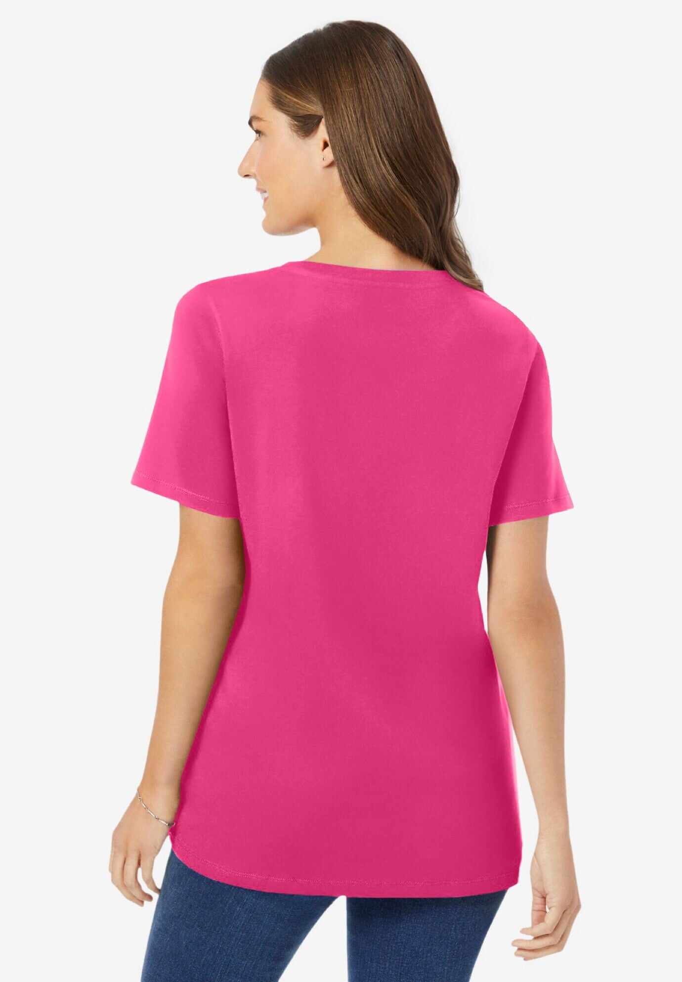 Perfect Short-Sleeve V-Neck Tee