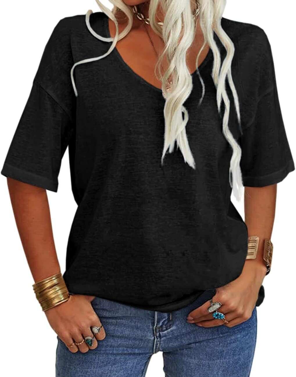 FINAL SALE⚡Summer Casual Half Sleeve T-shirt Basic Tops (Multiple Colors)