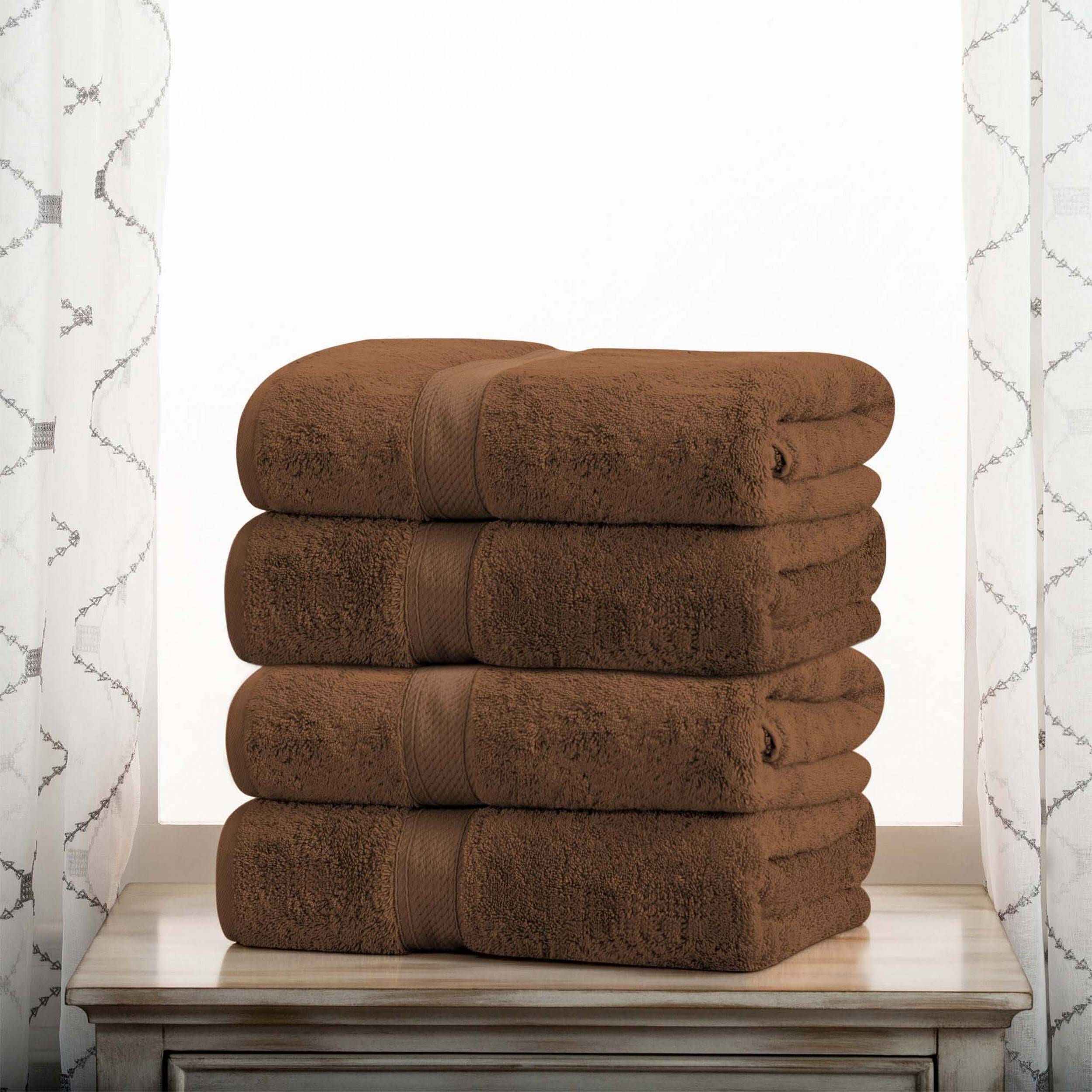 Superior Egyptian Cotton Pile Heavyweight Bath Towel Set of 4