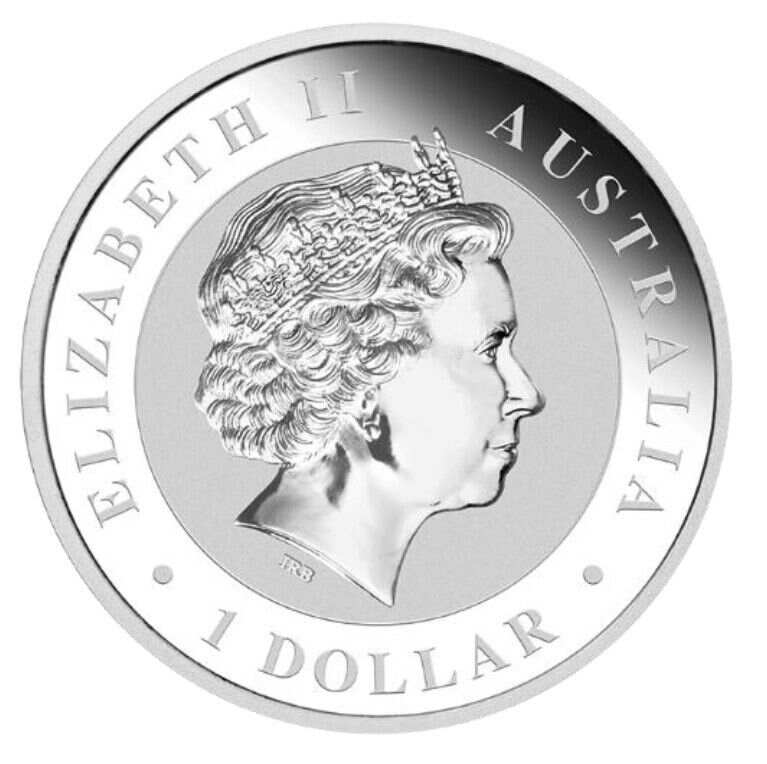 Australian Gilt Gilded 2017 Kangaroo Proof Silver 1 oz Dollar $1 Coin Australia