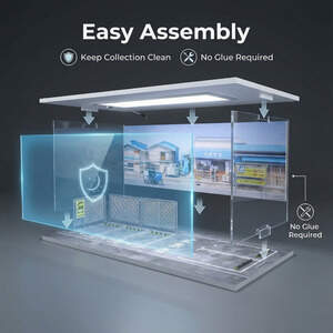 1:64 Scale Urban Graffiti Parking Diorama Display Case – Street Style Scene for Diecast Cars