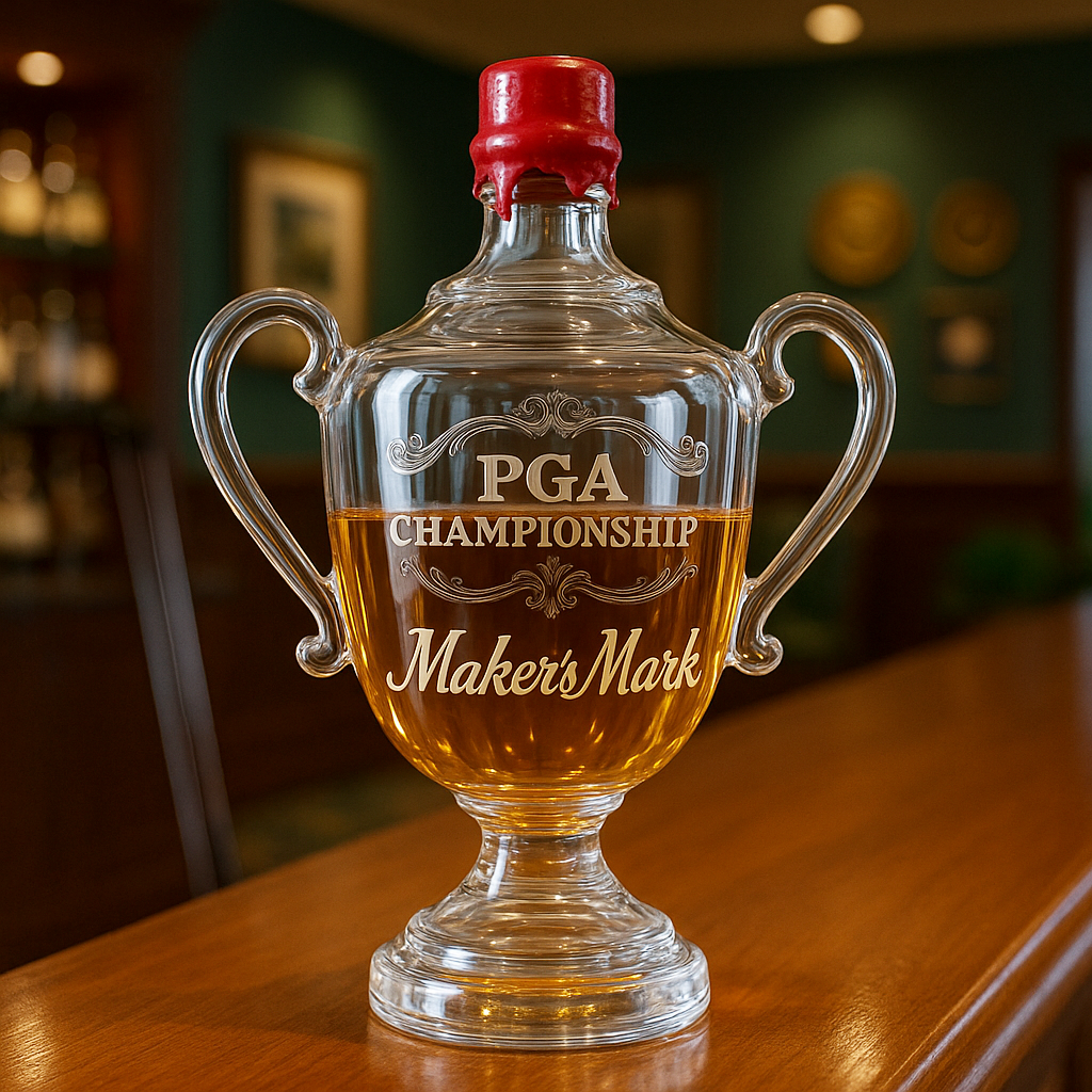 PGA Championship Trophy Whiskey  Bottle