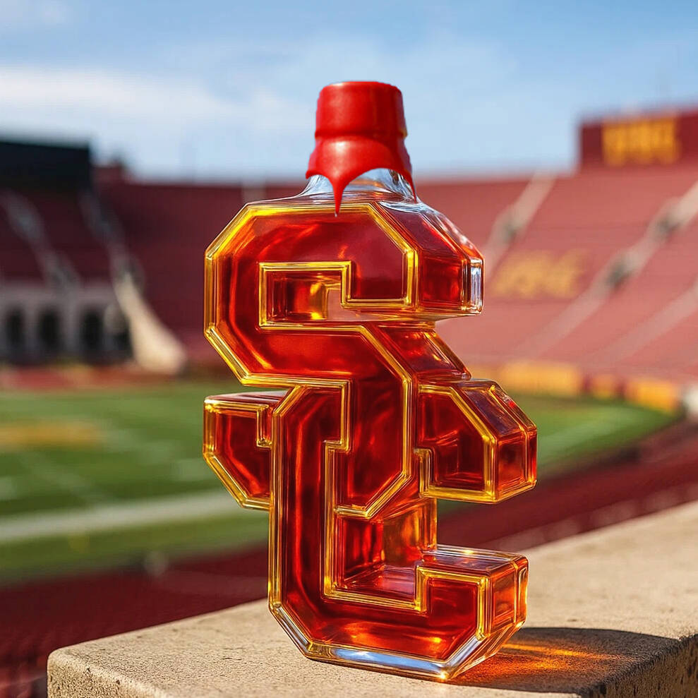 USC Trojans Whiskey Bottle