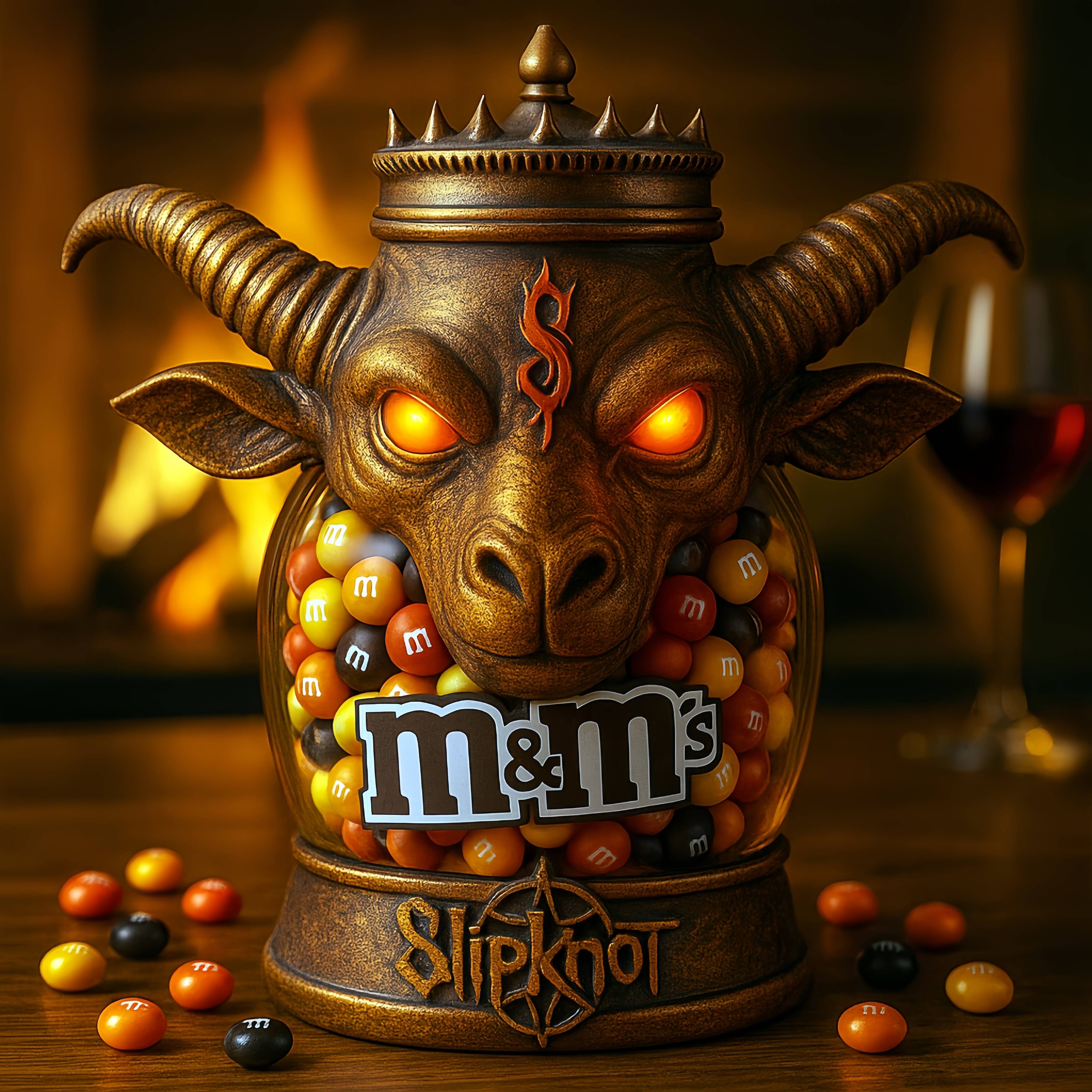Slipknot × M&M’s Goat Head Shaped Candy Jar