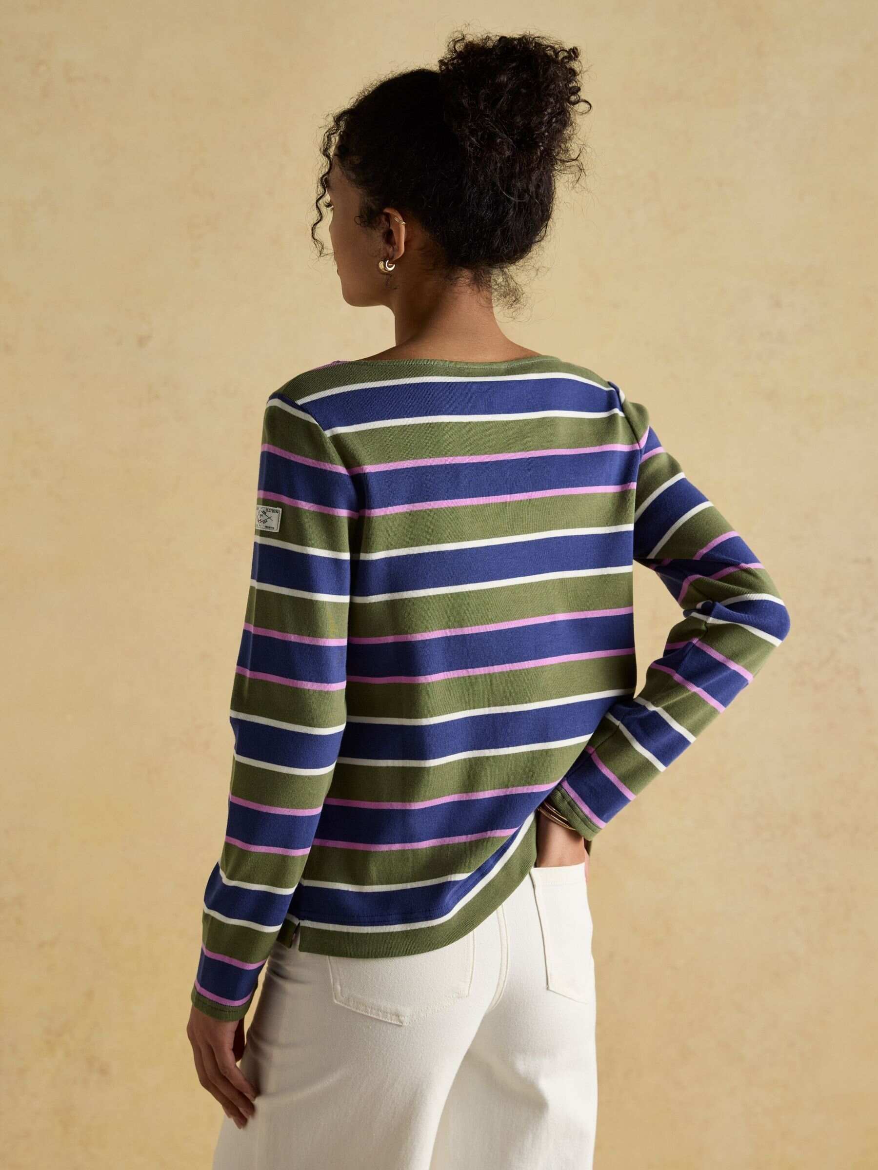 Harbour Multi Boat Neck 100% Cotton Breton Top