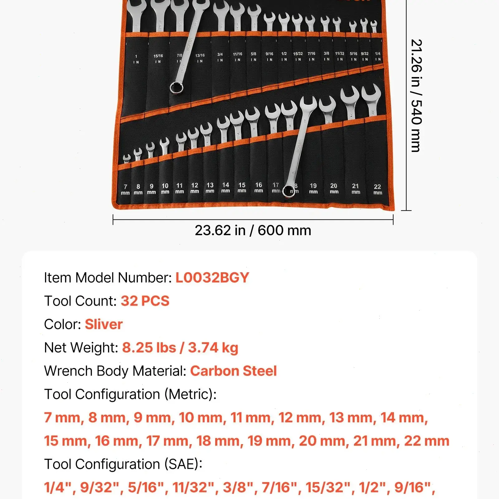 12-Piece Multifunctional Flex-Head Ratcheting Wrench Set, Metric 8 mm-19 mm, 72 Teeth Cr-V Steel Flexible Combination Wrench Set, Car & Automotive Tools with Roll Up Pouch, for Household & Automotive Repairs, Multifunctional Wrench Set