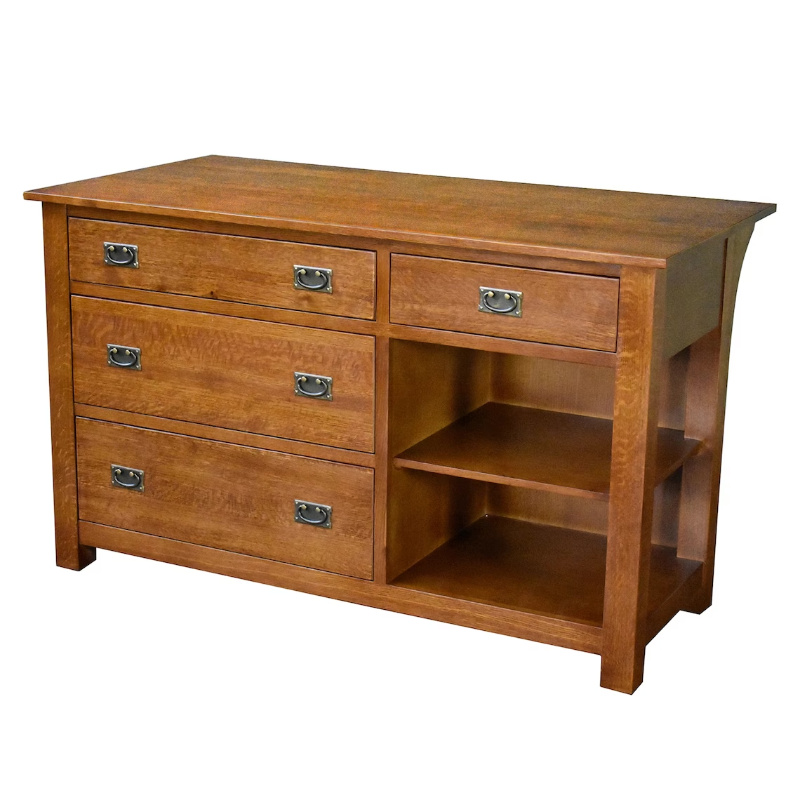 Mission 4 Drawer Oak Kitchen Island 60'' - Michael's Cherry