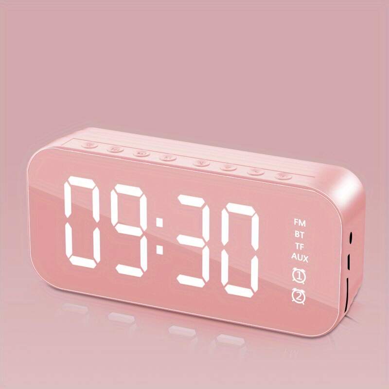 5.0 Burst Wireless Speakers 47244.09inch/Ah New Mini Home Small Mirror Sound Remote Alarm Clock Smart Speakers