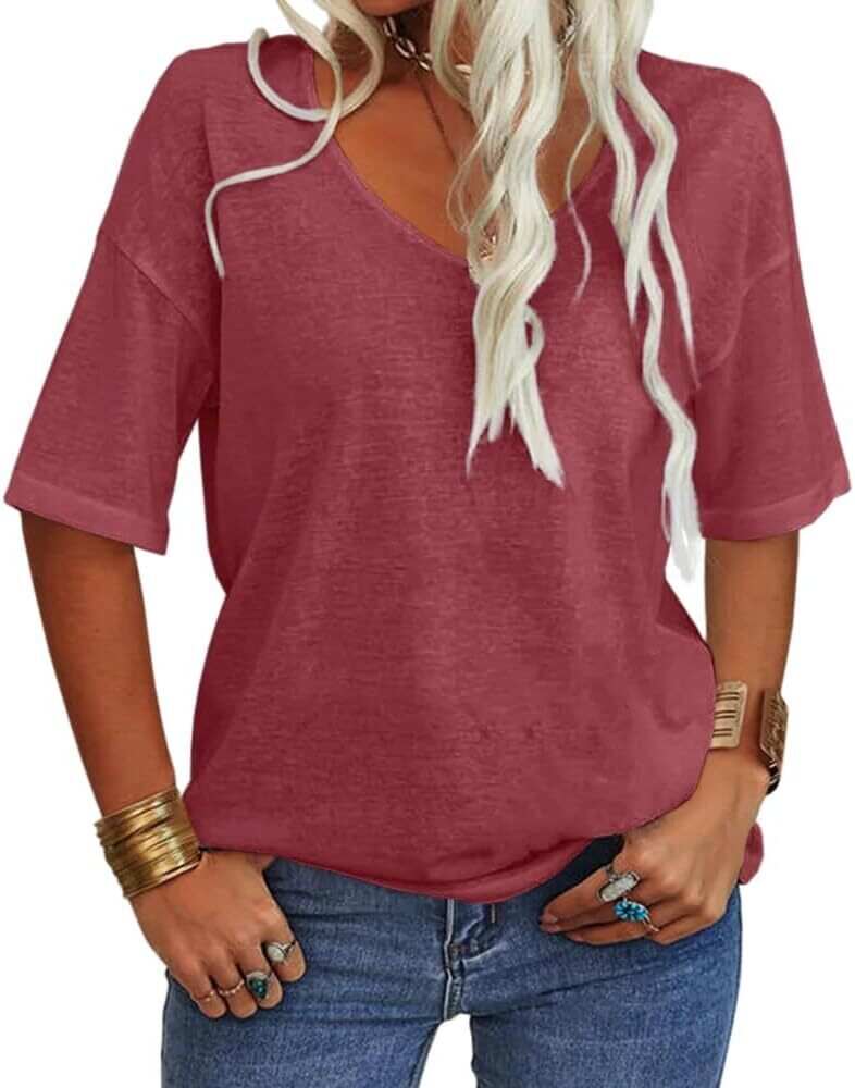 FINAL SALE⚡Summer Casual Half Sleeve T-shirt Basic Tops (Multiple Colors)