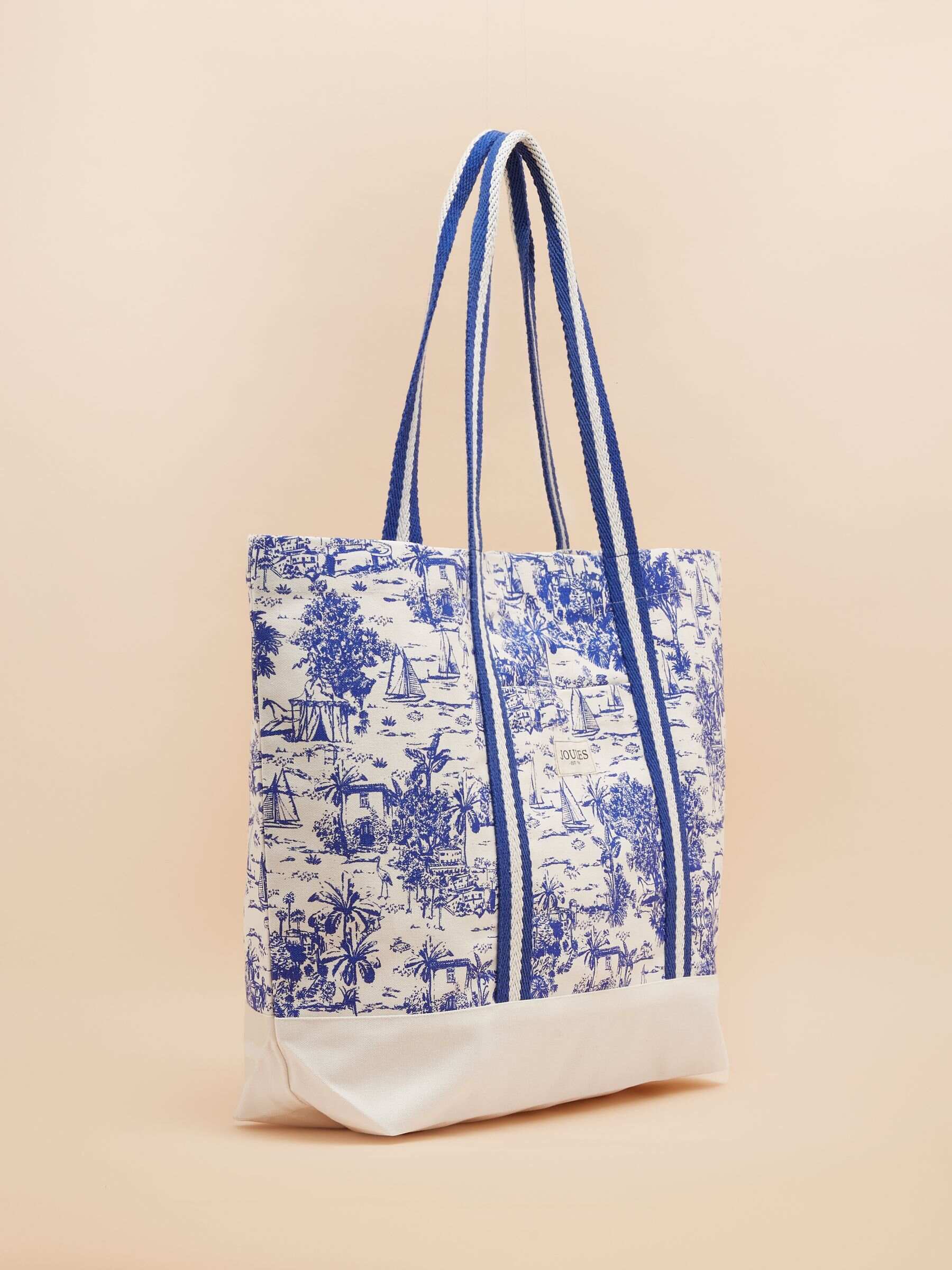 Promenade Neutral Canvas Beach Bag